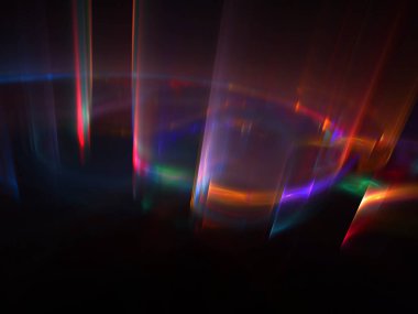 Geniş Aurora Borealis Arkaplanı - Fraktal Sanat