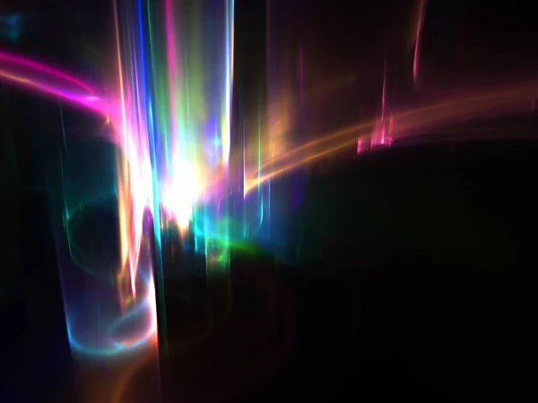 Wide Aurora Borealis Background Artă Fractală — Fotografie, imagine de stoc