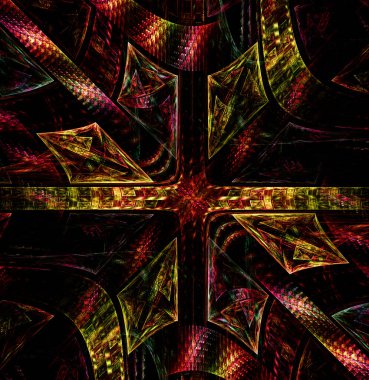 Fraktal Metalik Desen - Fraktal Sanat 