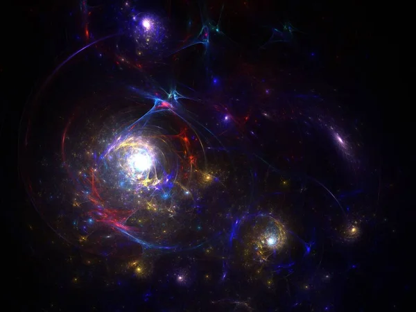 Fractal Galaxy Fractal Φόντο — Φωτογραφία Αρχείου