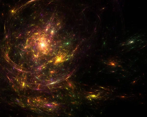 Fraktális Galaxis Fraktális Háttér — Stock Fotó
