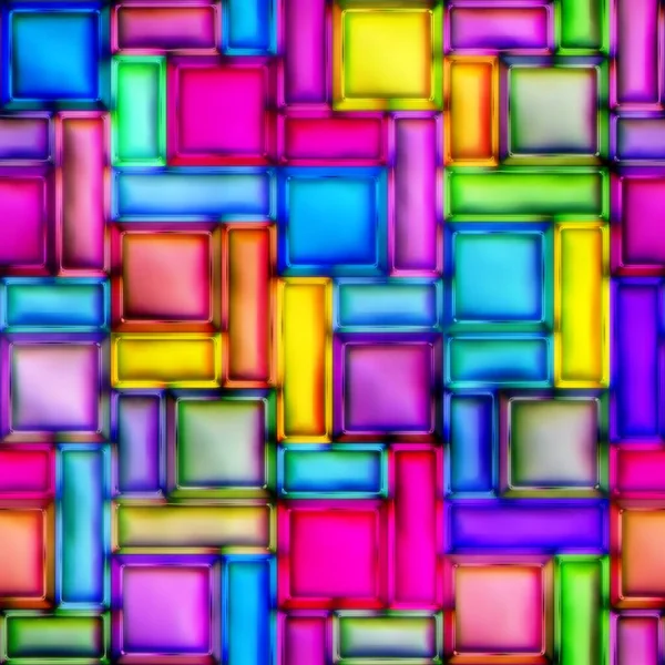 Bright Repeating Stained Glass Geometric Pattern — Stock Photo, Image