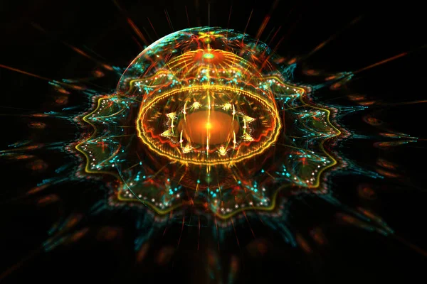 Lotus Sacré Fractal Géométrie Sacrée Art Fractal Image — Photo