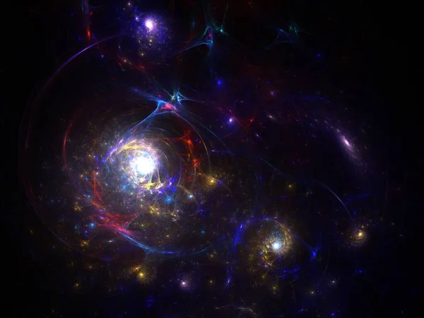 フラクタル銀河 分数の背景 — ストック写真