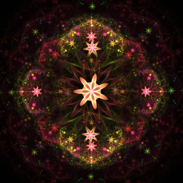 Filigree Fractal Flower Mandala Art Fractal — Photo
