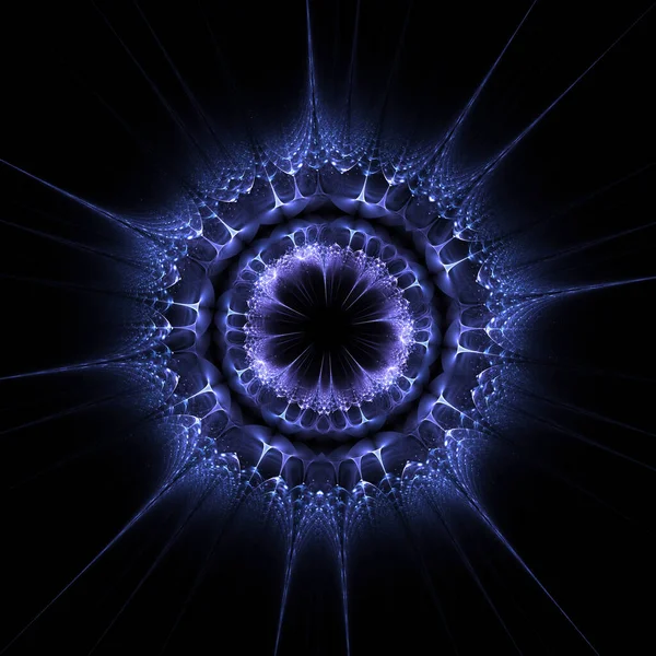 Haeckelova Inspirace Radiální Symetrie Protozojštiny Fraktální Umění — Stock fotografie