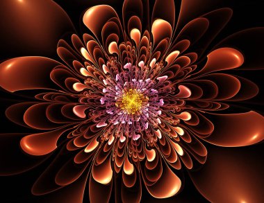 Fraktal Çiçek Arkaplanı - Fraktal Sanat  