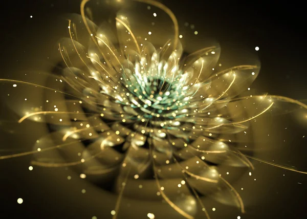 Fraktal Parlak Lotus - Fraktal Sanat - 3B Görüntü