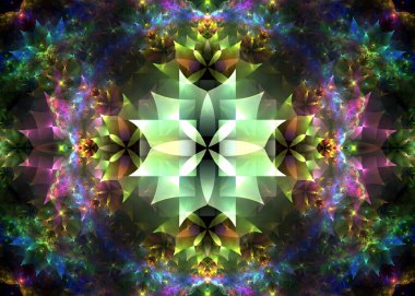 Fraktal Çiçek Arkaplanı - Fraktal Sanat  