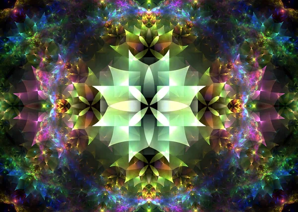 Fractal Blommig Bakgrund Fractal Konst — Stockfoto