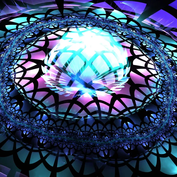 Fractal Absract Exploding Sphere Contexte Art Fractal — Photo
