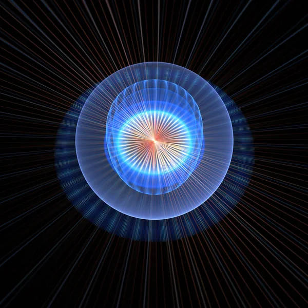 Fractal Transparent Shining Sphere Arrière Plan Art Fractal — Photo