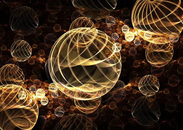 Fractal Transparent Spiral Sphere Background Fractal Art — 스톡 사진