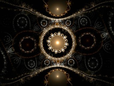 Fractal Julian Steampunk Mücevher Arkaplanı - Fraktal Sanat  