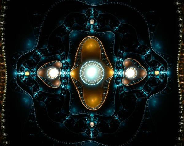 Fractal Julian Steampunk Κοσμήματα Ιστορικό Fractal Art — Φωτογραφία Αρχείου