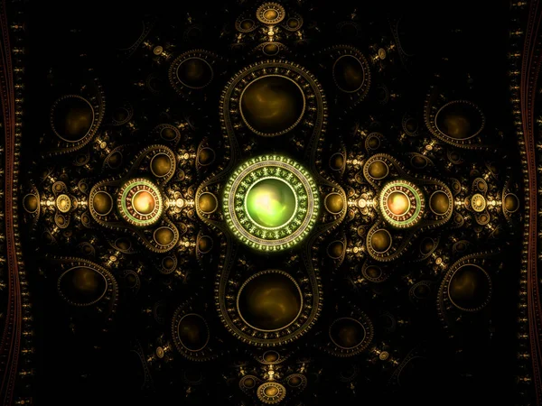 Fractal Julian Steampunk Ékszerek Háttér Fractal Art — Stock Fotó