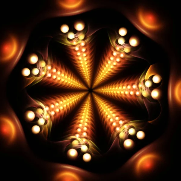 Fractal Absract Swirl Sphere Background Fractal Art — 스톡 사진