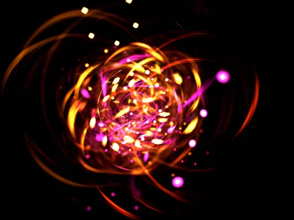 Brett Abstrakt Swirl Glow Clew Bakgrund Fractal Art — Stockfoto