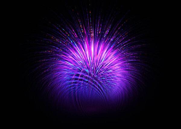  Широкий сияющий цветочный фейерверк - Fractal Art
