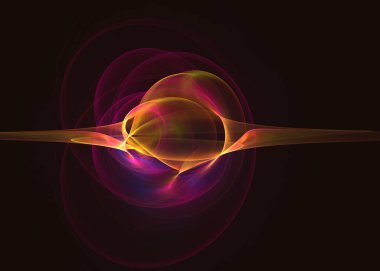 Parlayan Parlak Plazma Arkaplanı - Fraktal Sanat