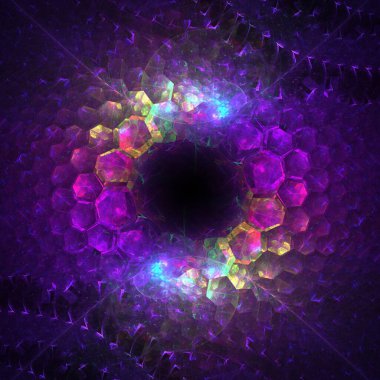 Soyut Parlak Kristal Arkaplan - Fraktal Sanat