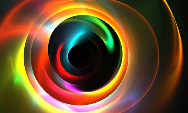 Wide Abstract Concentric Glow Background Arte Fractal — Fotografia de Stock