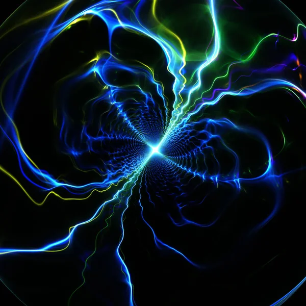 Plasma Brillant Flash Arrière Plan Art Fractal — Photo