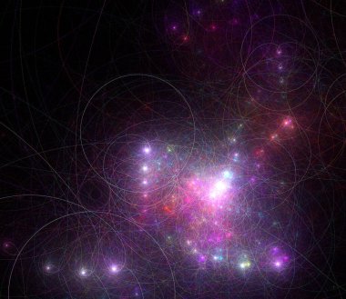 Soyut Parlak Kıvrımlı Arkaplan - Fraktal Sanat