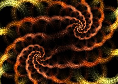  Soyut Fraktal Girdap İplik Arkaplanı - Fraktal Sanat