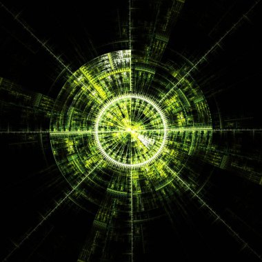  Fractal HiTech Yuvarlak Arkaplan - Fraktal Sanat