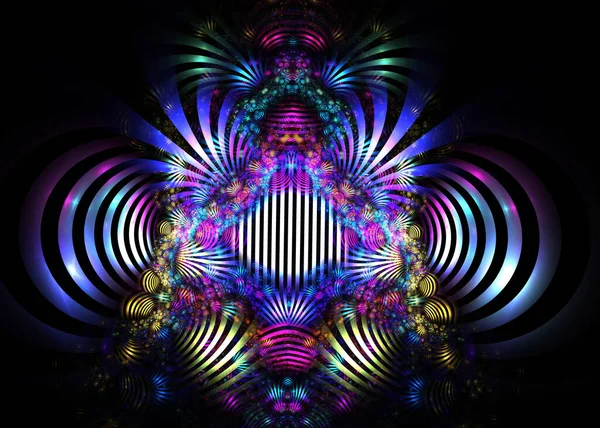 Abstract Fractal Gestreepte Achtergrond Fractal Art — Stockfoto