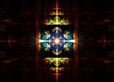  Soyut Fraktal Zarif Çiçek Düzeni Arkaplanı - Fraktal Sanat