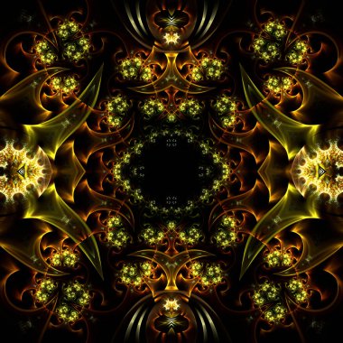  Soyut Fraktal Çiçek Düzeni Arkaplanı - Fraktal Sanat