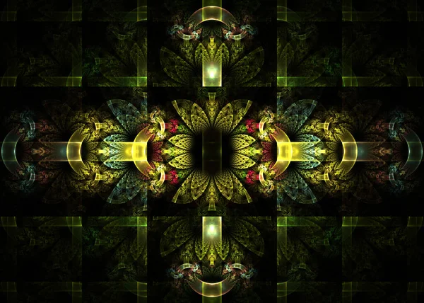 Resumen Fractal Elegante Patrón Floral Fondo Arte Fractal —  Fotos de Stock