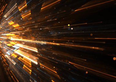 Soyut Parlak Fraktal HiTech Yüzey Arkaplanı - Fraktal Sanat