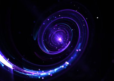 Soyut Fraktal Parlak Helix Arkaplanı - Fraktal Sanat  