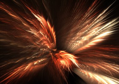 Fractal Pinnate Winged Topknot Background - Fractal Art clipart