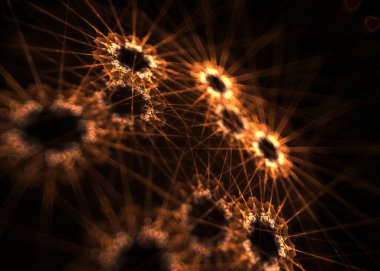 Haeckel Inspiration - Radial Symmetry of Protozoan Cell   - Fractal Art clipart