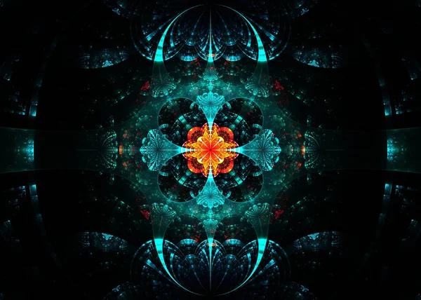 Αφηρημένο Fractal Elegant Floral Pattern Ιστορικό Fractal Art — Φωτογραφία Αρχείου