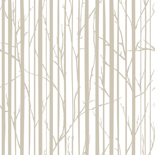 Des branches d'arbres s'entrelacent. Modèle sans couture thème naturel. Branches et rayures motif — Image vectorielle