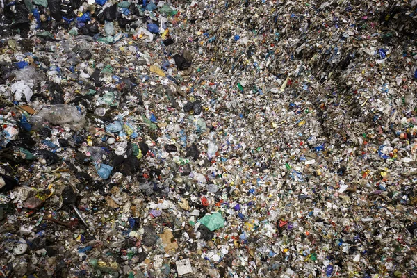 Pile of mixed waste at the dumpsite storage