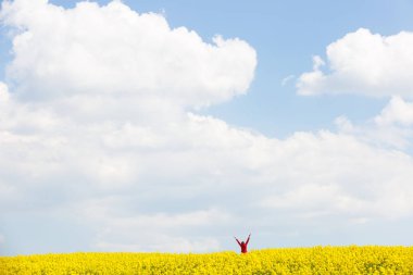 Kadın kolları olan yüksek, zevk özgürlük kaldırdı
