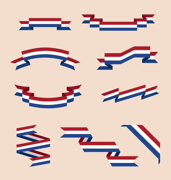 Şeritler veya Banner renkleri Hollanda bayrağı