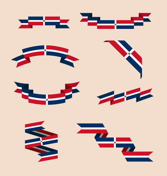 Şeritler veya Banner Dominik bayrak renkleri