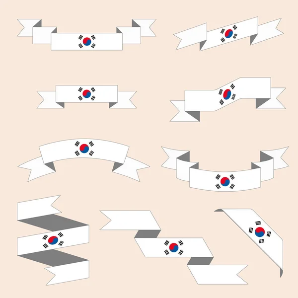 Şeritler veya Banner renkleri Güney Kore bayrağı