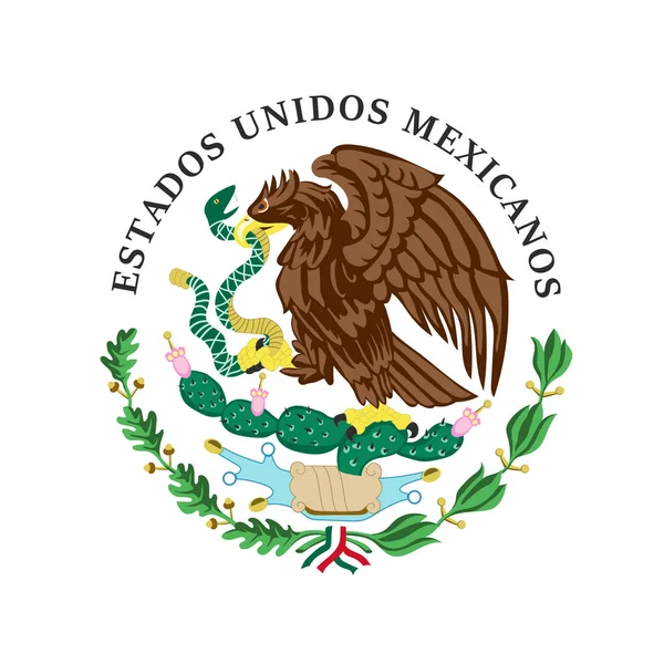 Escudo de armas de color de México — Archivo Imágenes Vectoriales