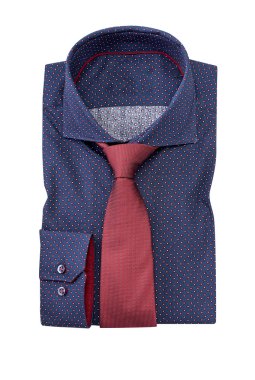 Gömlek düz, üzerinde beyaz izole katlanmış