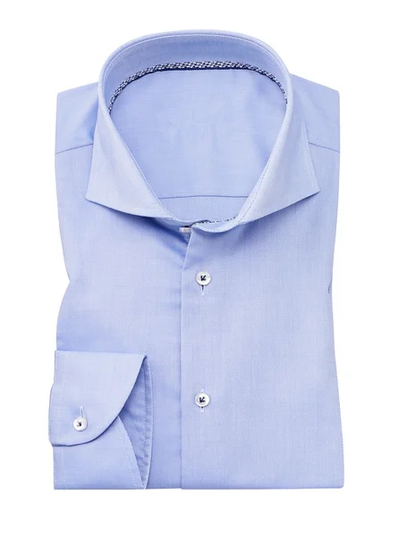Skjorta vikas platt, isolerad på vit — Stockfoto