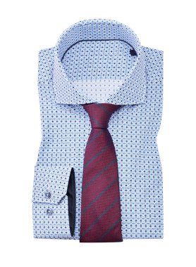 Gömlek düz, üzerinde beyaz izole katlanmış