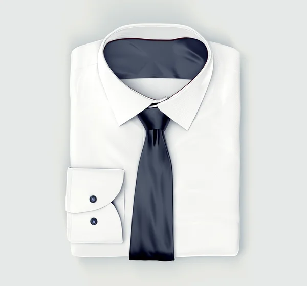 셔츠 접힌 평면, 흰색 절연 — 스톡 사진